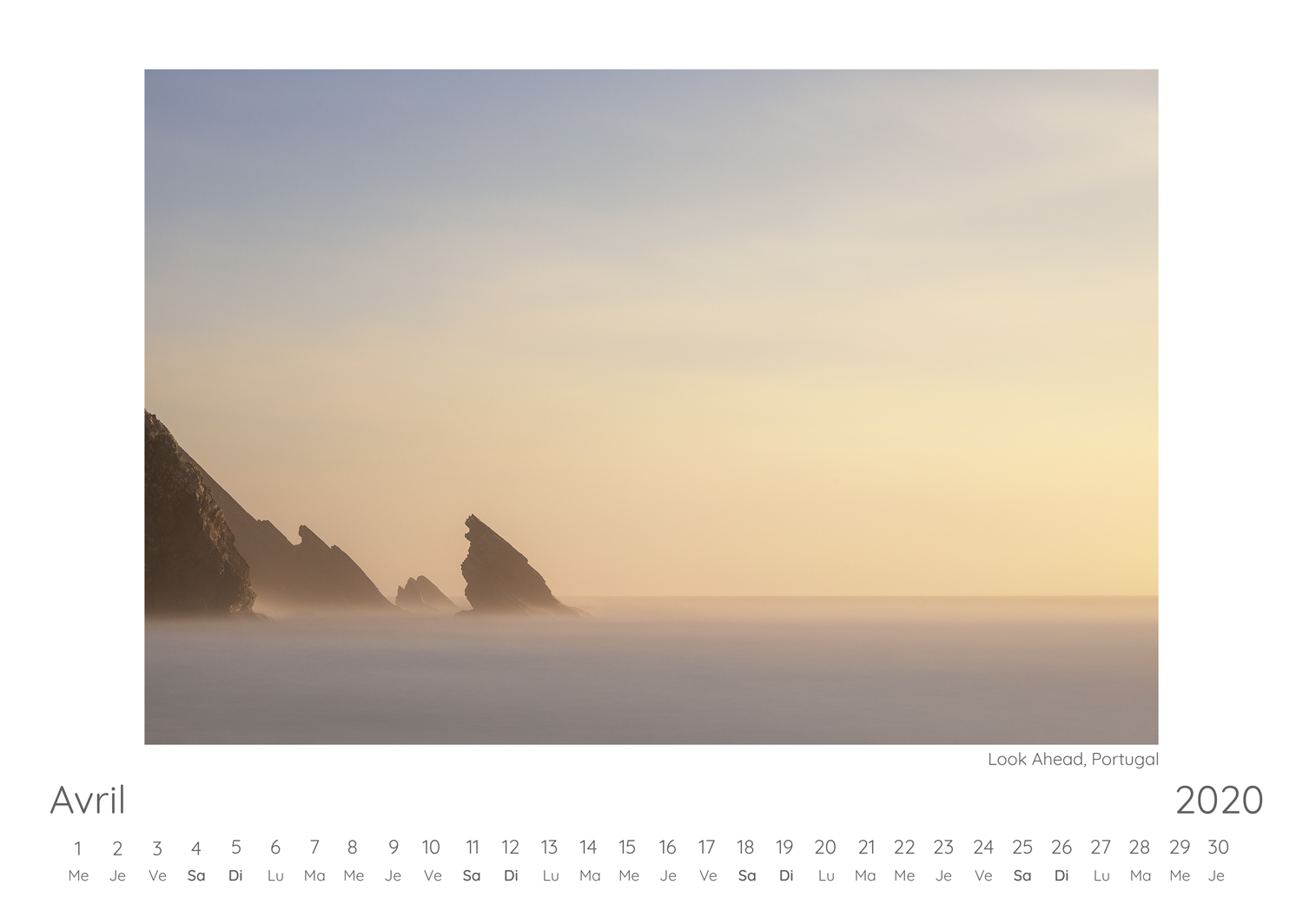 Calendrier 2020 Avril