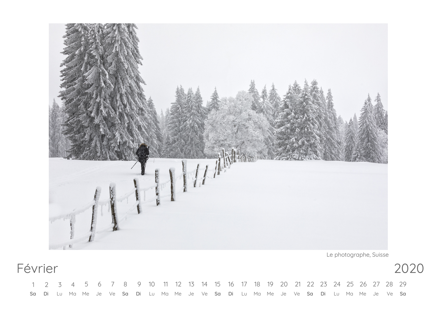 Calendrier 2020 Fevriek