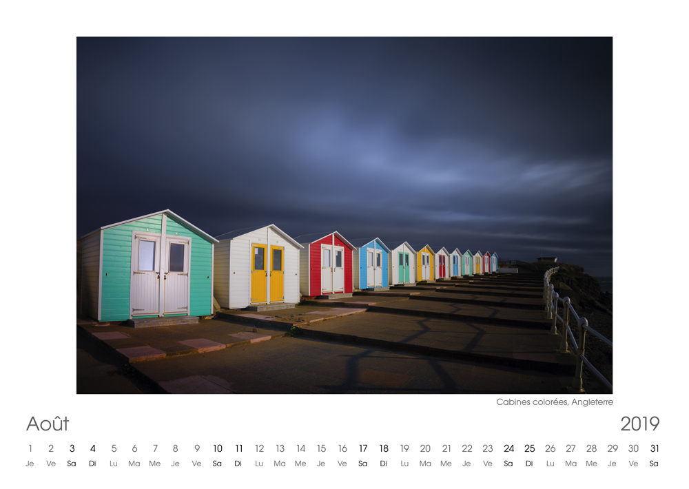 Calendrier 2019 Aout