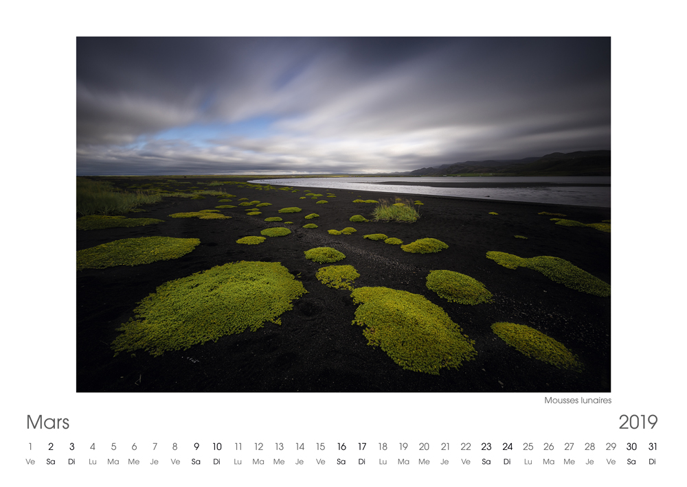 Calendrier 2019 Mars