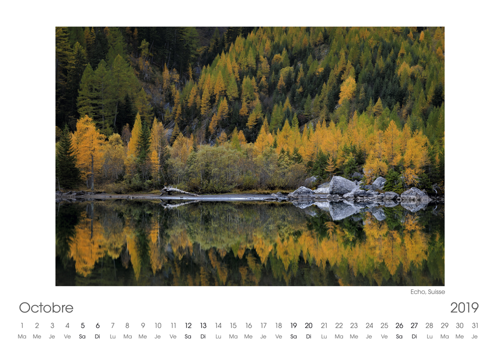 Calendrier 2019 Octobre