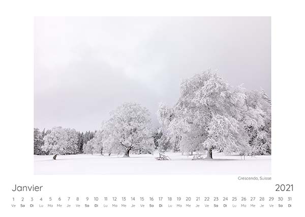 Calendrier 2021 Janvier