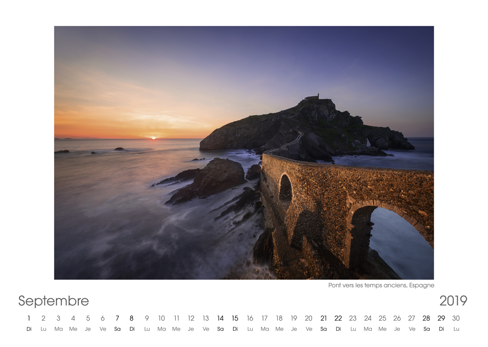 Calendrier 2019 Septembre